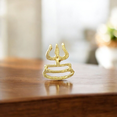 Trishakti Trishul Tilak Stamp | Tripund Forehead Brass Stamp for Shiva Devotion