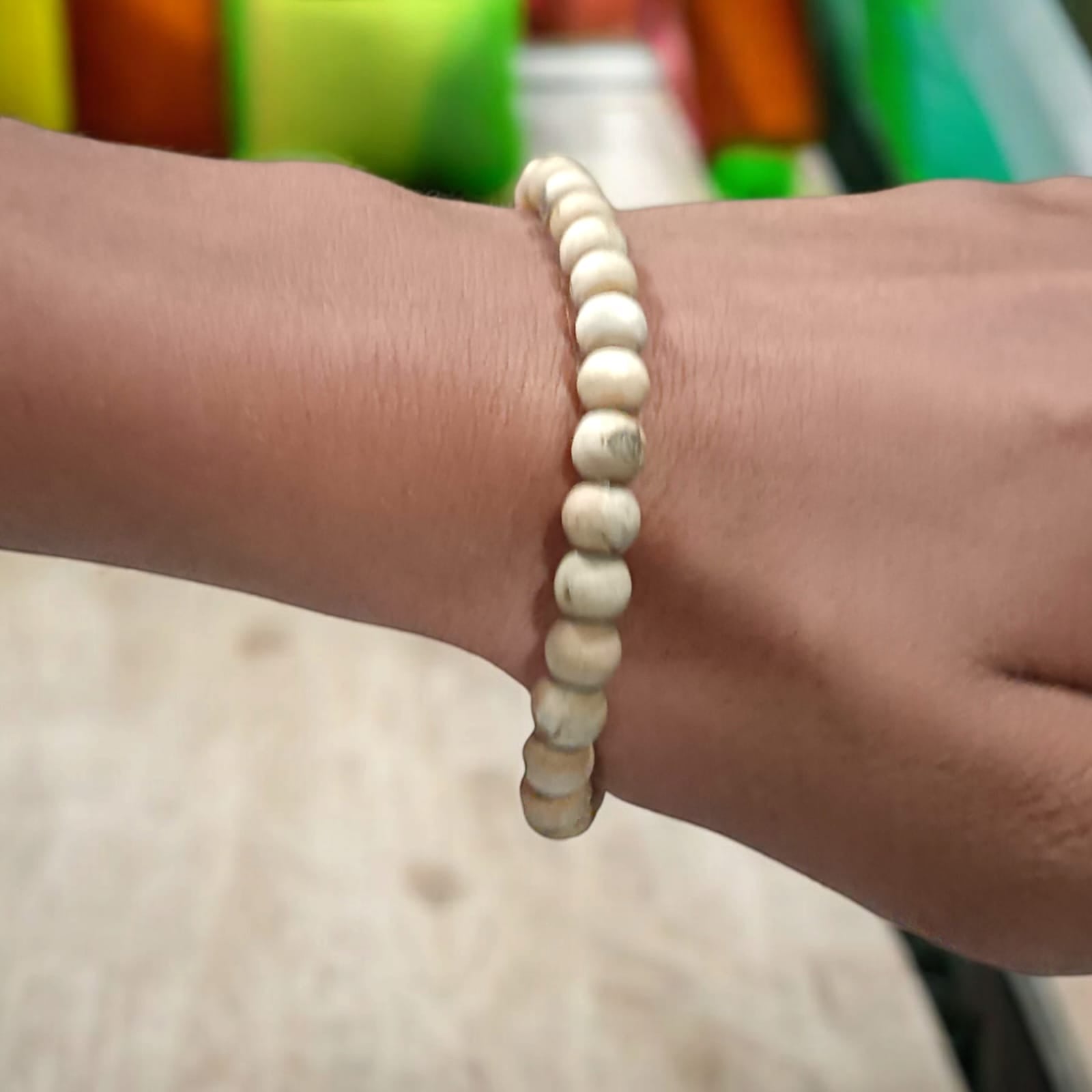 Tulsi Bracelet with 5-6mm Round Lab Certified Beads | Timeshopee