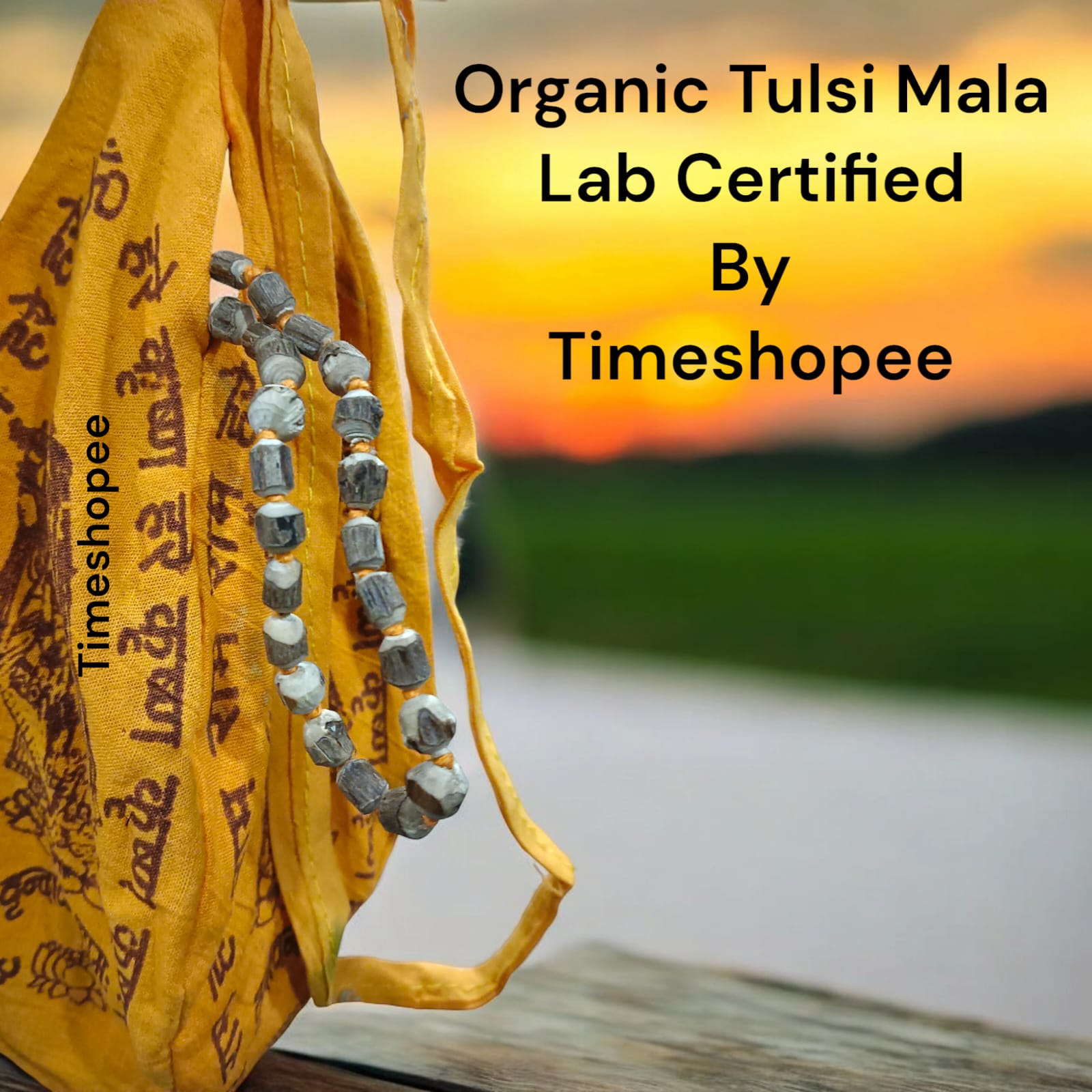 Tulsi Kanthi Mala | Big Beads | Lab Certified | Timeshopee
