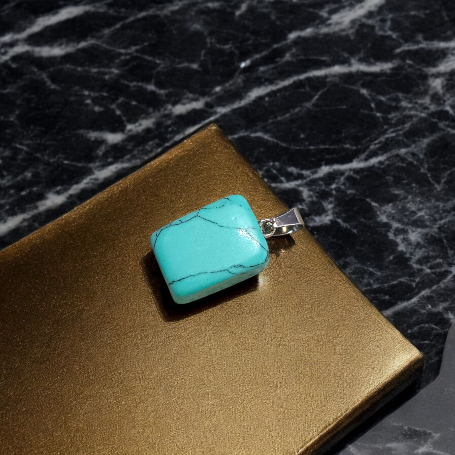 Turquoise Blue Howlite Tumbled Stone – Lab Certified Healing Crystal for Calmness and Spiritual Balance from Timeshopee