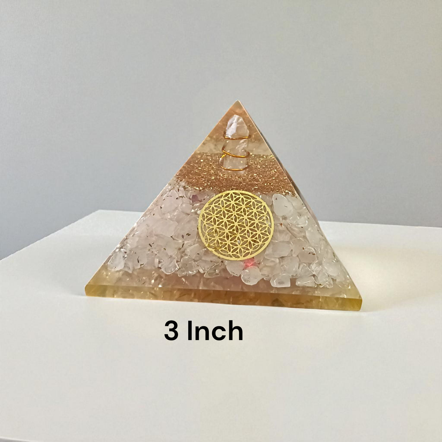 White Stone Crystal Orgone Pyramid
Purity  Clarity  Divine Energy