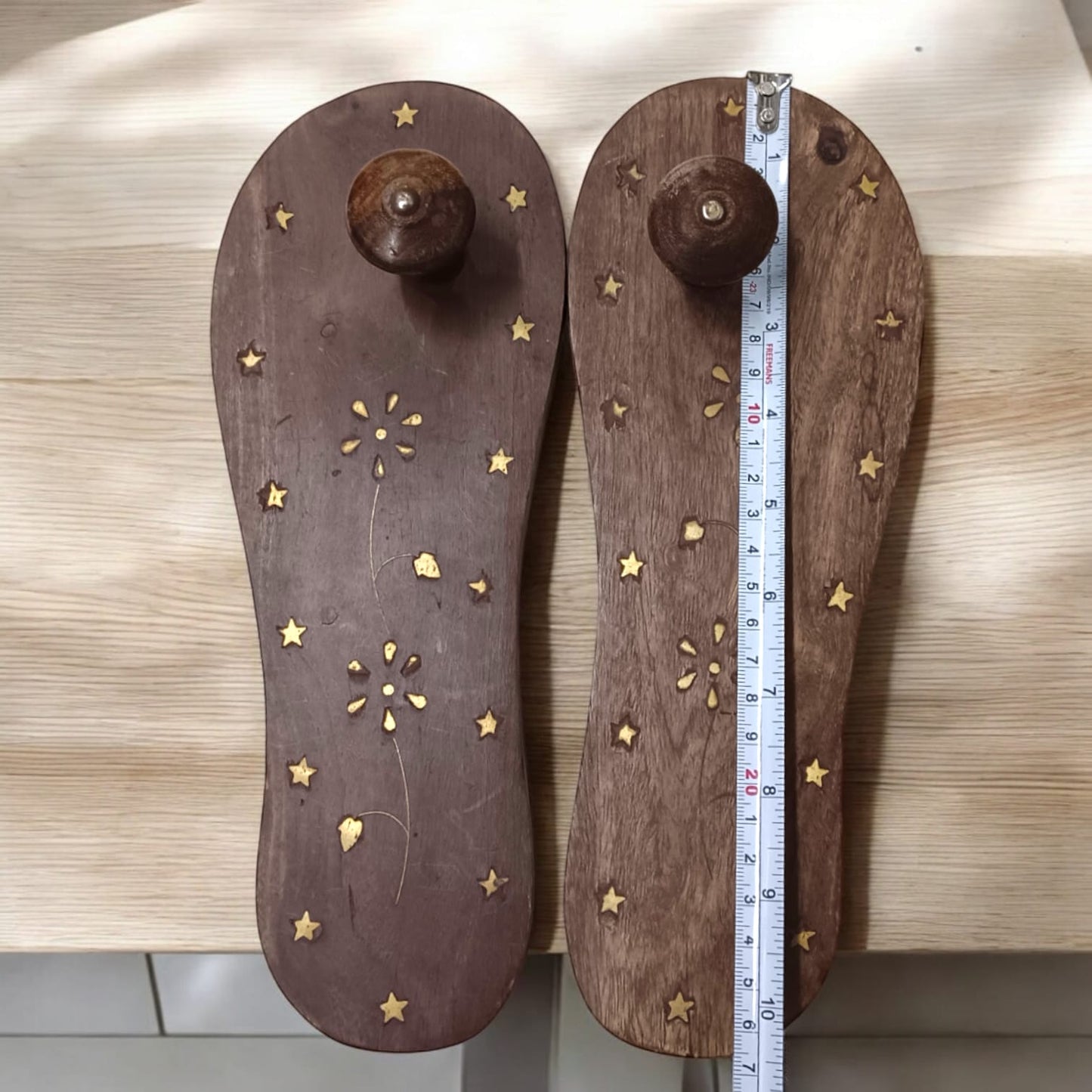 Wooden Charan Paduka | Traditional Khadau Slippers for Spiritual Wear – Timeshopee