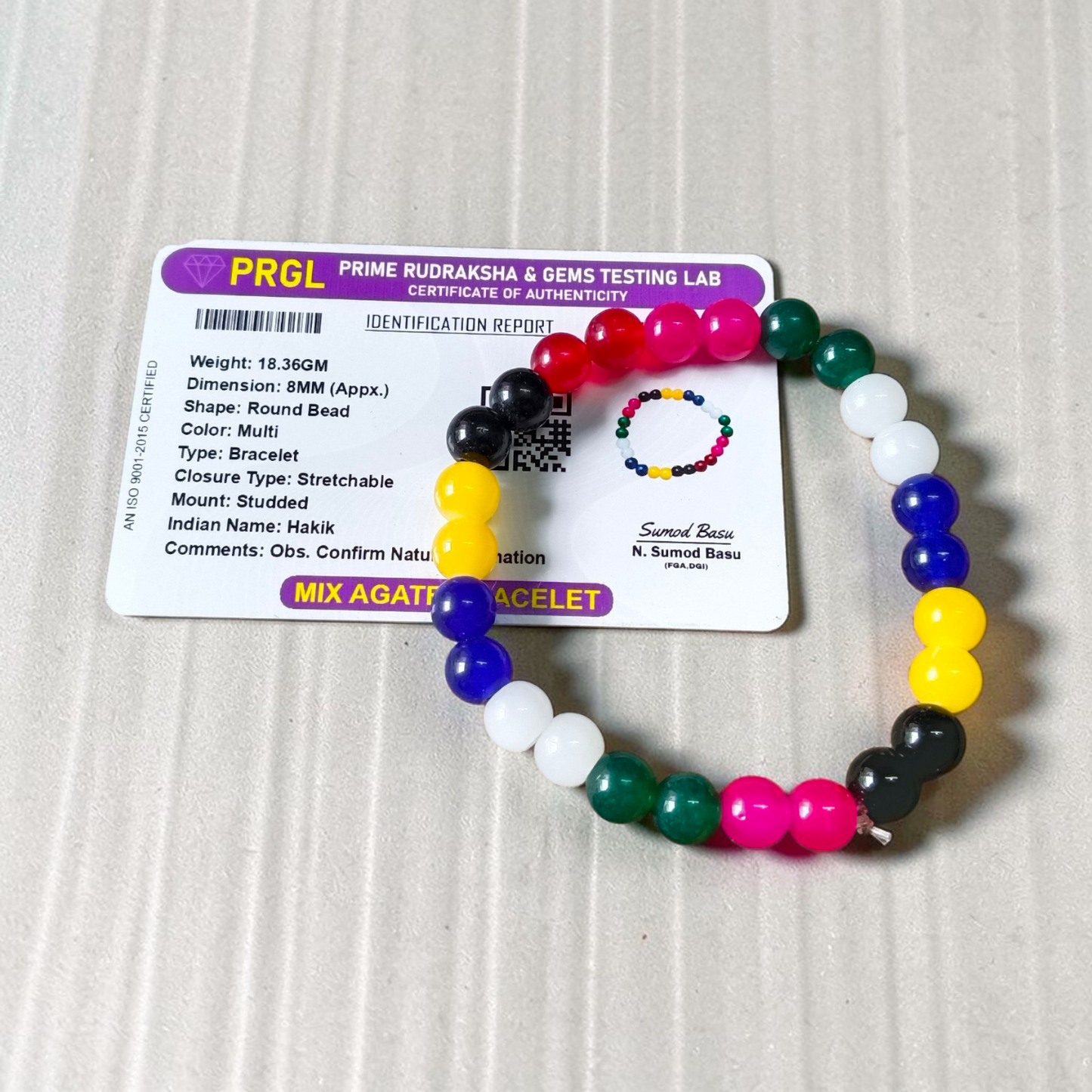 mix agate bracelet 8mm stretchable natural healing gemstone bracelet lab certified