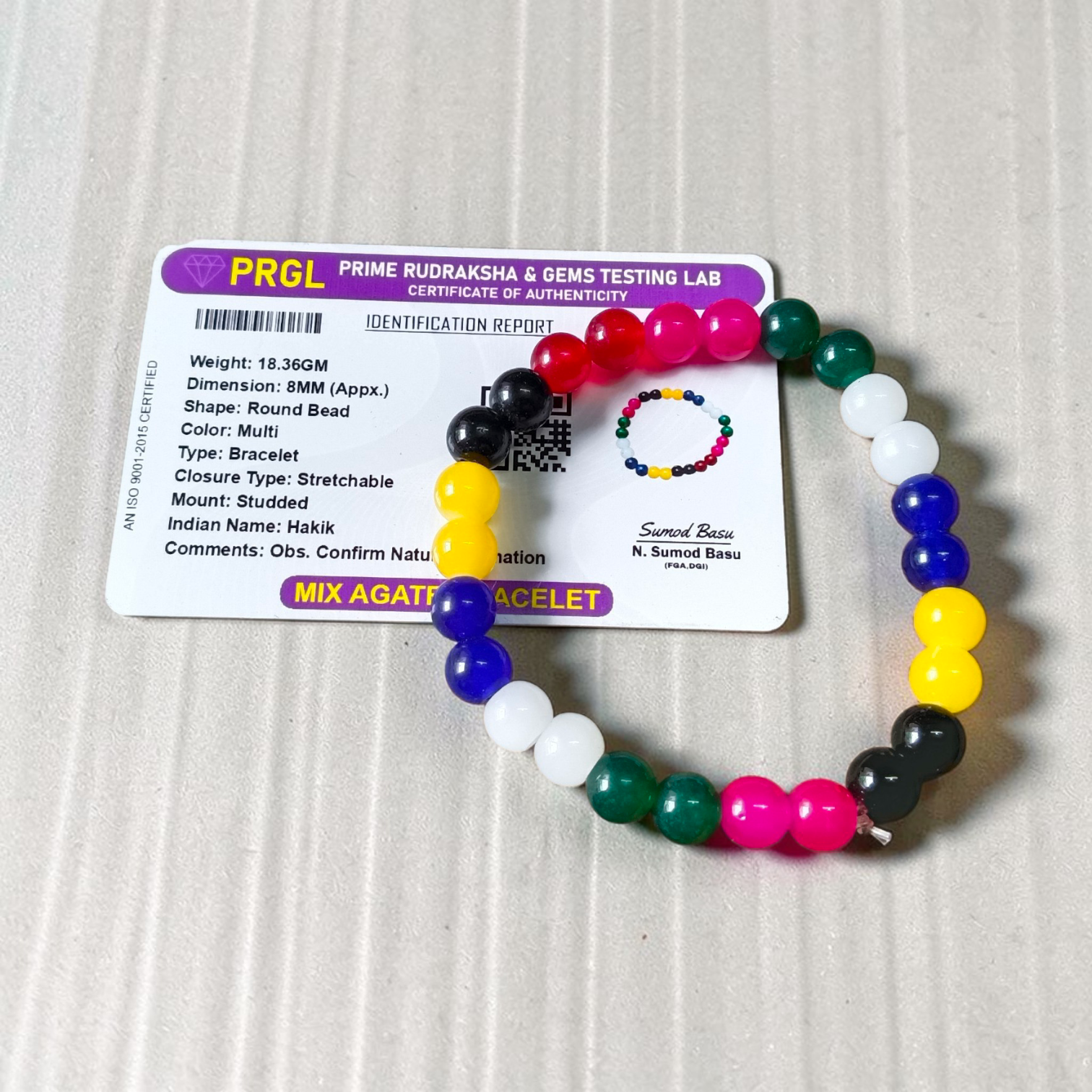 mix agate bracelet 8mm stretchable natural healing gemstone bracelet lab certified