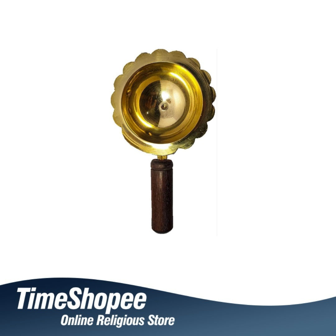 Brass Dhoop Dani with Wooden Handle | Timeshopee