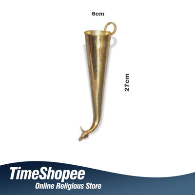 Brass Gaumukhi Shringi for Abhishek – 100% Pure Brass Pooja Tool