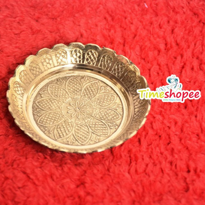 Brass Pooja Plate | Brass Plate For Temple Use | Timeshopee