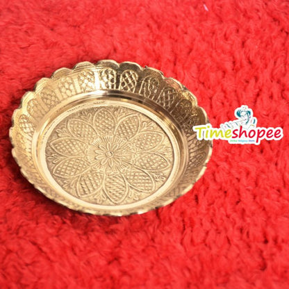 Brass Pooja Plate | Brass Plate For Temple Use | Timeshopee