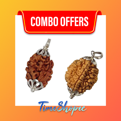 Combo of 2 Mukhi & 3 Mukhi Rudraksha | Lab Certified Spiritual Beads – Timeshopee