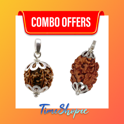 Combo of 3 Mukhi & 5 Mukhi Rudraksha | Lab Certified Spiritual Beads – Timeshopee