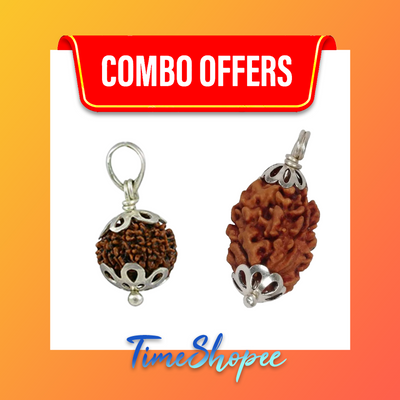 Combo of 3 Mukhi & 6 Mukhi Rudraksha | Lab Certified Spiritual Beads – Timeshopee