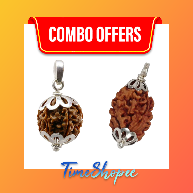Combo Of  Rudraksha 3 Mukhi With 5 Mukhi Rudraksha By Timeshopee
