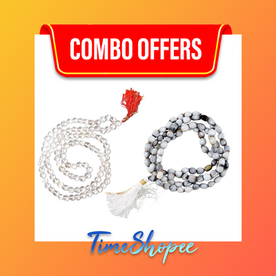 Combo Crystal Mala with Vaijanti Mala | Lab Certified | Timeshopee
