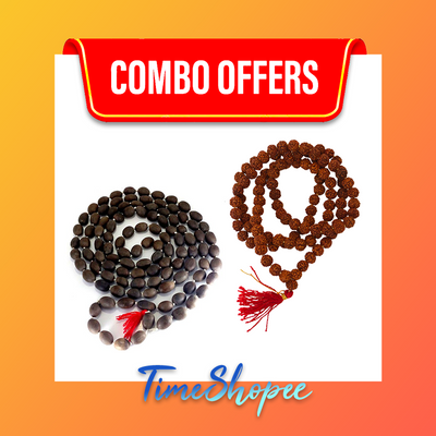 Kamal Gutta Mala with Rudraksha Mala Combo | Lab Certified | Timeshopee