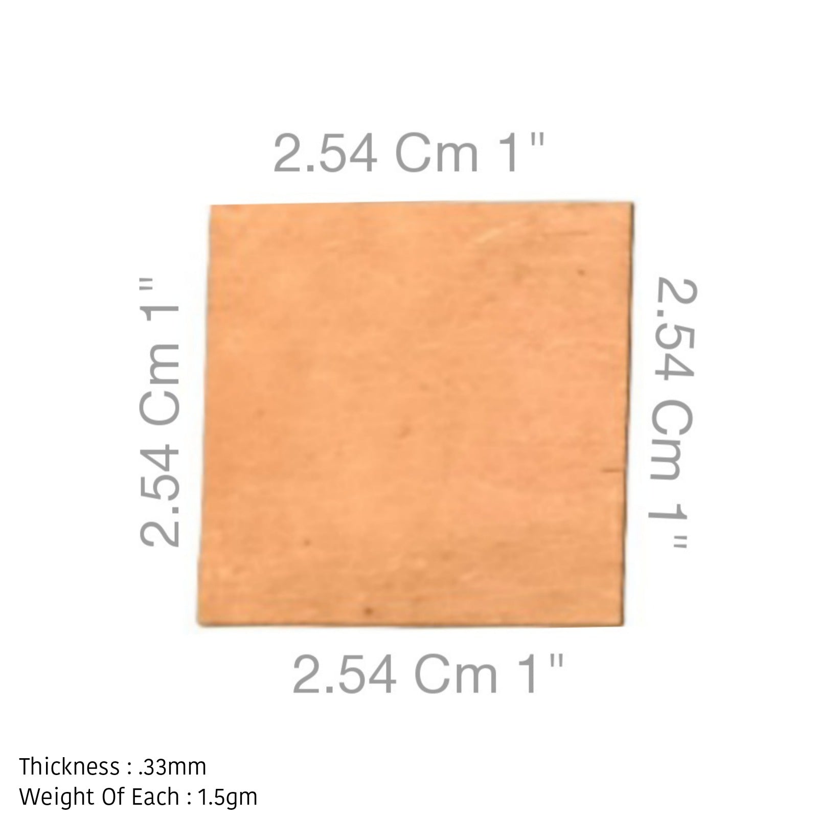 Copper Square Piece | Set of 11 | Copper Patra | Timeshopee