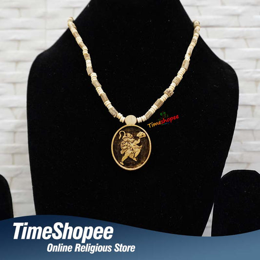 Hanuman Ji Locket in Tulsi Mala | Bajrang Bali | Spiritual Accessory