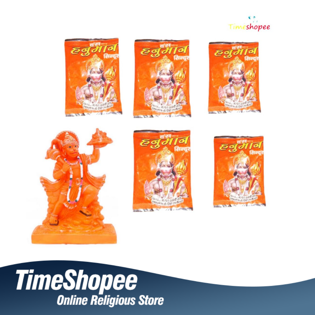 Hanuman Ji Sindoor Set of 5 | Pure and Authentic | Timeshopee