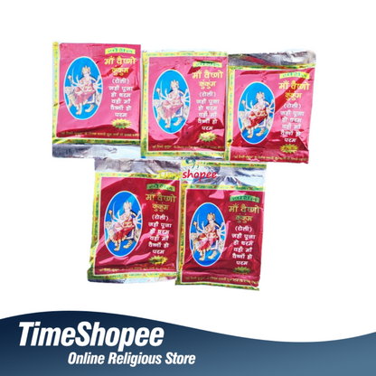 Kum Kum Powder Set of 5 Packets | Total 25GM | Religious Use | Timeshopee