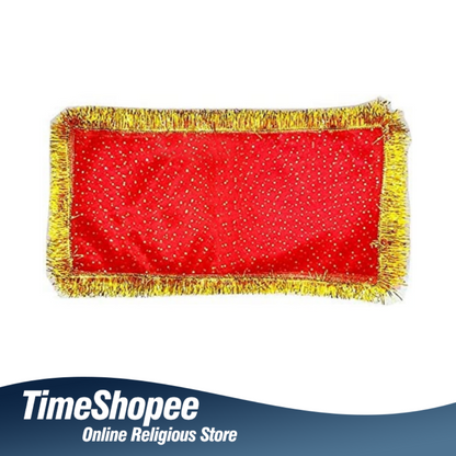 Lal Chunni Mata Rani Red Chuniri 17x8 inches with Golden Gotta Border | Timeshopee