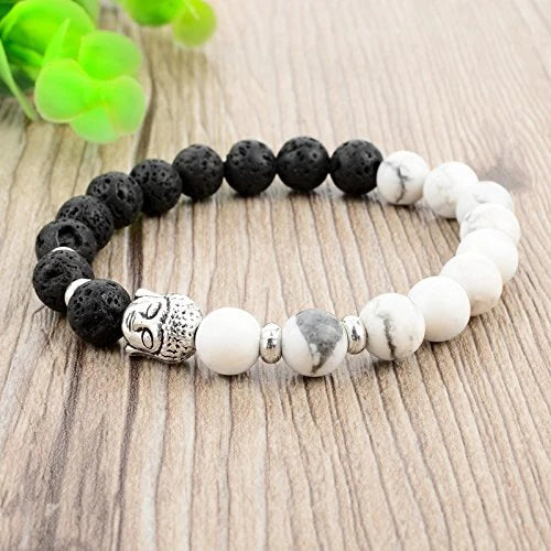 Lava Howlite Bracelet With Hamza Symbol | Lab Certified | Timeshopee