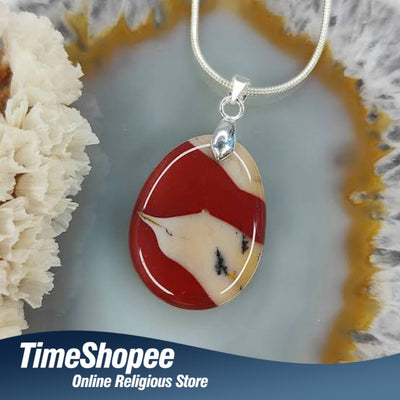 Mookaite Jasper Tumbled Stone Pendant | Free Chain | Lab Certified – Timeshopee