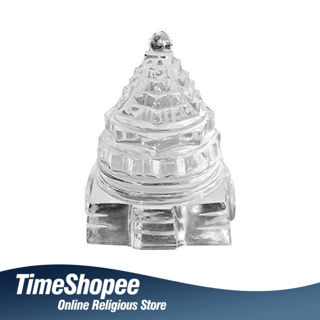 Crystal Shri Yantra | Sphatik Meru Yantra | Lab Certified Spiritual Energy – Timeshopee