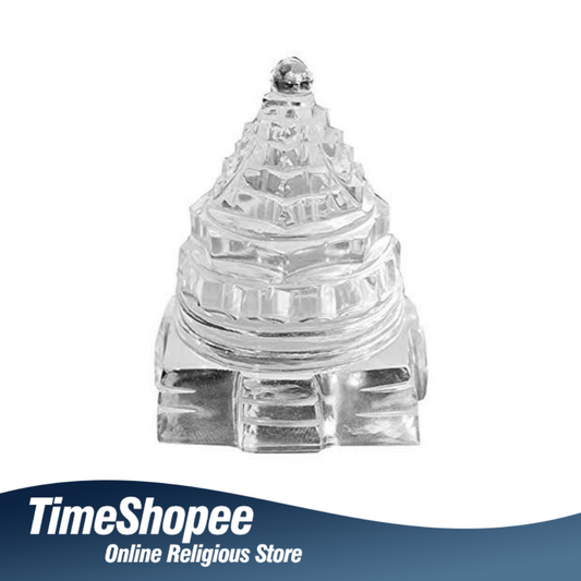 Crystal Shri Yantra | Sphatik Meru Yantra | Lab Certified Spiritual Energy – Timeshopee