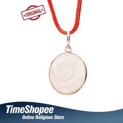 Gomti Chakra Silver Locket | Evil Eye Protection | Lab Certified – Timeshopee