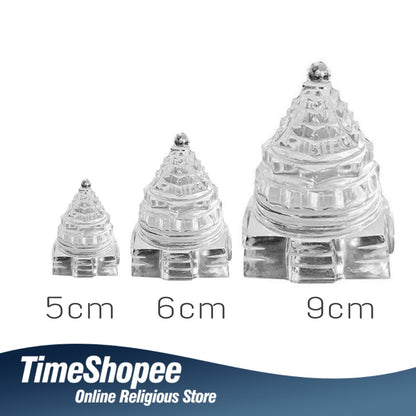Crystal Shri Yantra | Sphatik Meru Yantra | Lab Certified Spiritual Energy – Timeshopee