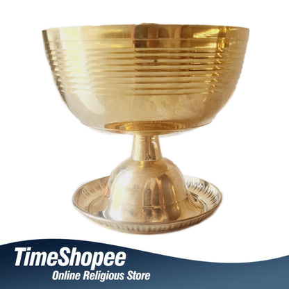 Akhand Jyot Extra Large Brass Diya | With Plate | Spiritual Pooja Light – Timeshopee