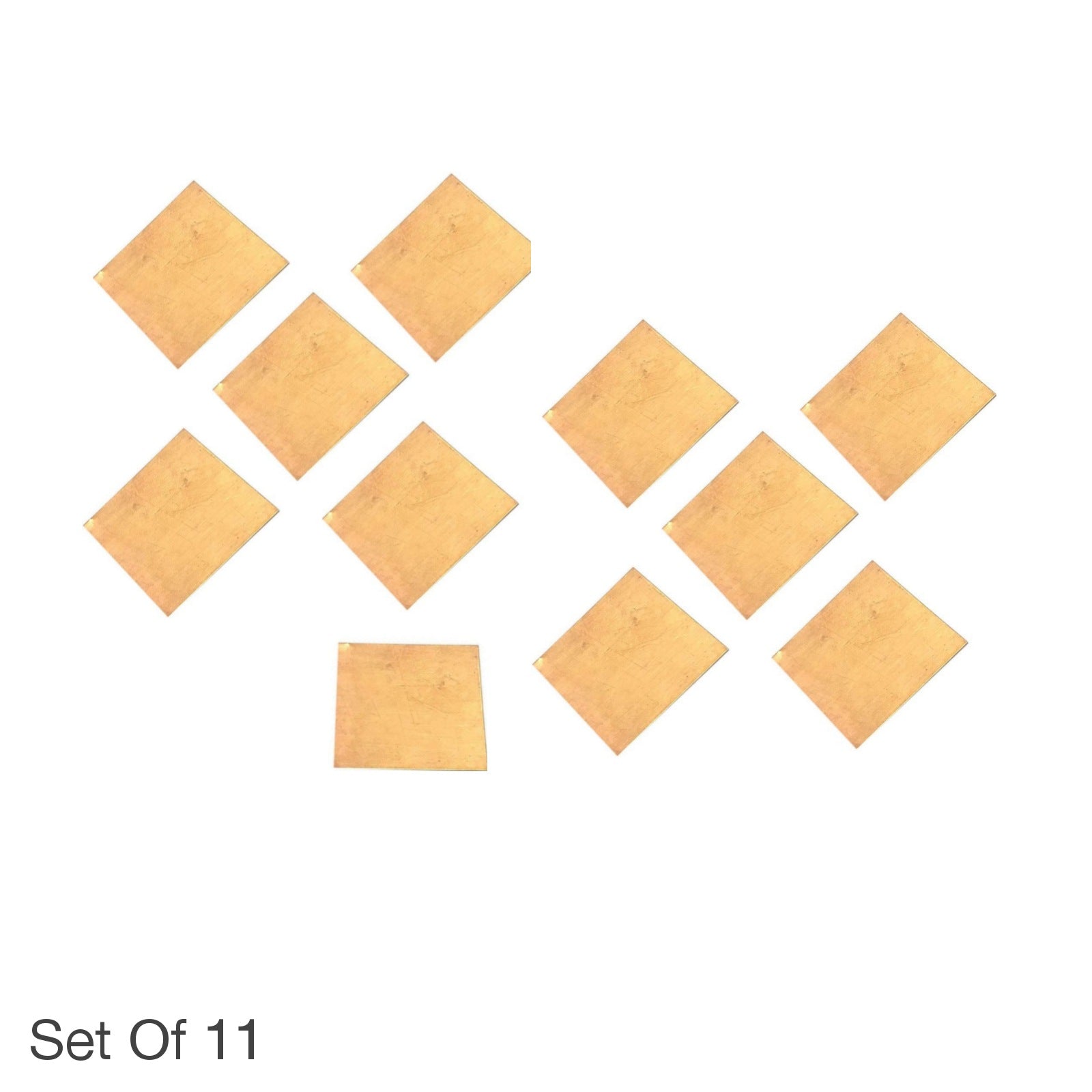 Copper Square Piece | Set of 11 | Copper Patra | Timeshopee