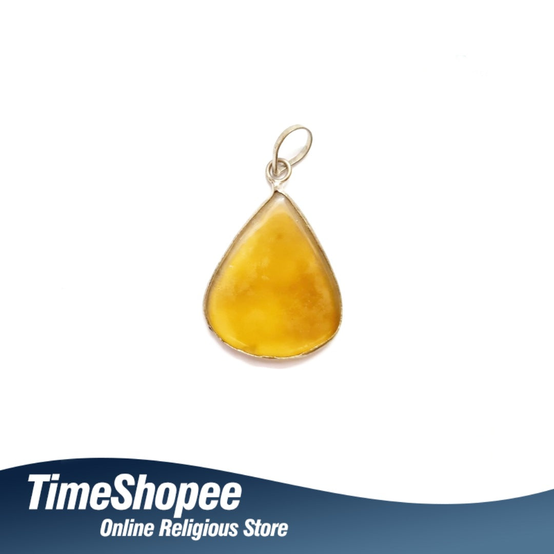 Yellow Agate Pendant | Peela Hakik Locket | Lab Certified | Timeshopee